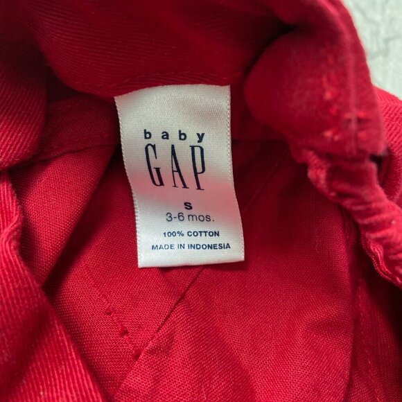 Baby Gap Cotton Baseball Hat – Red, Newborn 3–6 Months - Picture 3 of 7